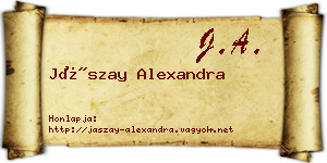 Jászay Alexandra névjegykártya