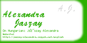 alexandra jaszay business card